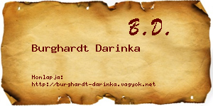 Burghardt Darinka névjegykártya